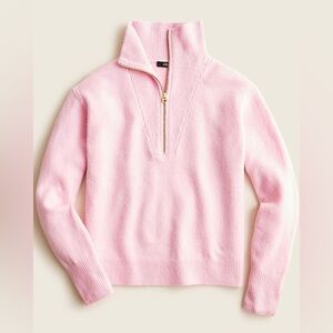 J. Crew Pink Half-Zip Sweater